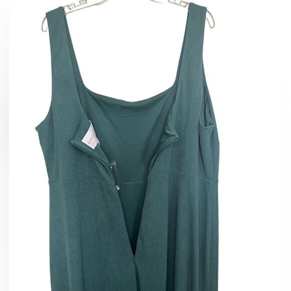 Birdy Grey Crepe Sea Glass Alex Convertible Formal Maxi Gown Slit Dress Size 3X - Picture 7 of 11